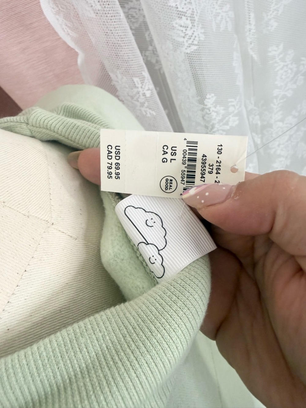 Aerie offline cloud fleece mock DUSTY SAGE Women's Sweater - Picture 5 of 12